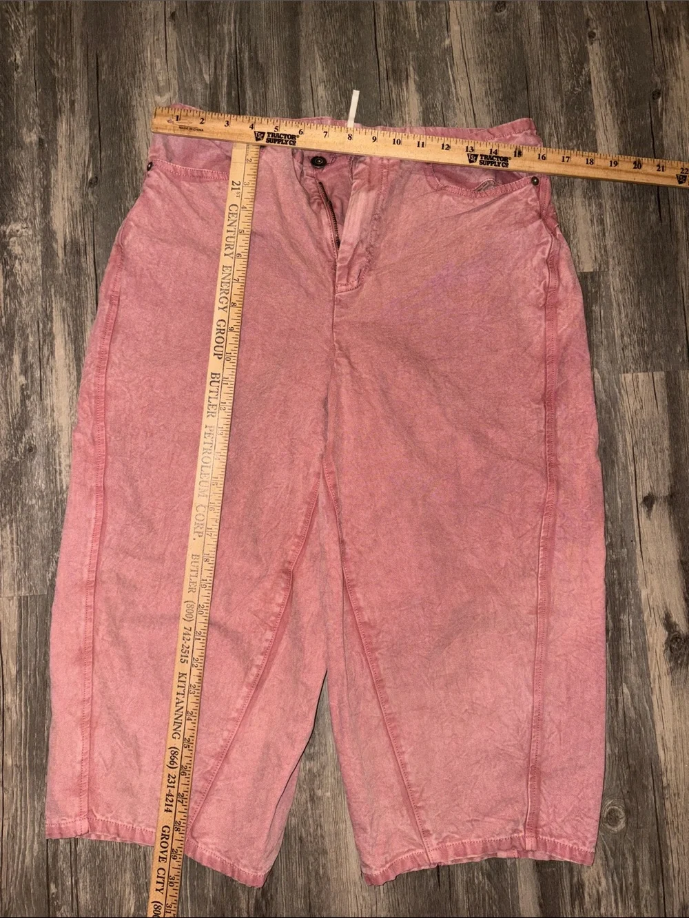 Free People Like That Tapered Capris Arabian Spice 100% Cotton Size 10
